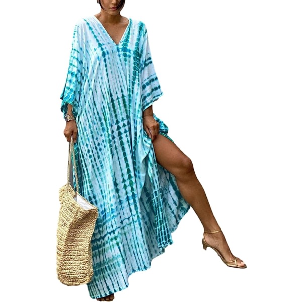 Överdimensionerad Kaftan Turkisk Kaftanvin Leopard för Kvinnor
