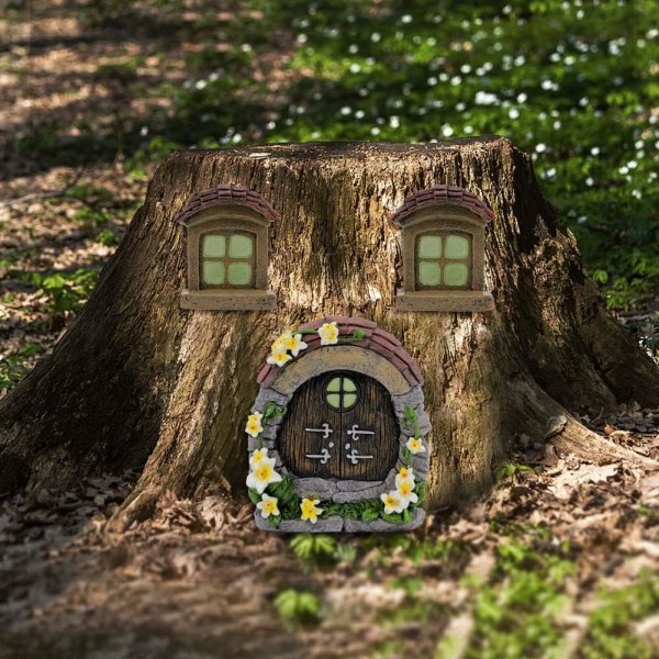 IC Lysende Miniature Fe-Døre og Vinduer Vandafvisende 3D Retro
