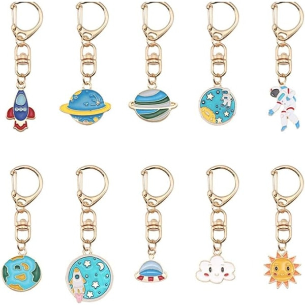 5 stk. Solnyckelbrikker Legering Nøglering Party Favor Gave Charm til Håndtaske, Bil Håndtaske Rygsæk IC