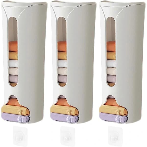 3-pack Punch-Free Underwear Organizer Multifunctional Storage Box Wall Mounted Socks Panties Storage Box