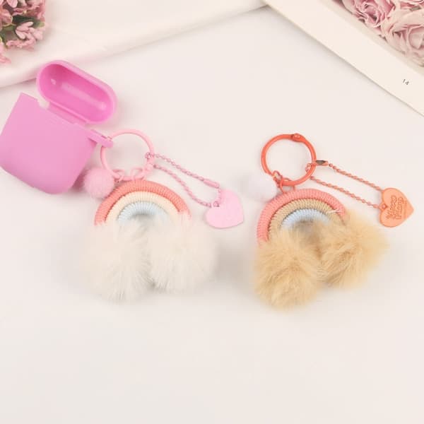 IC Ny e Rainbow Key Chain Flettet Reb Nøglering Til Kvinder Pige Ba 02
