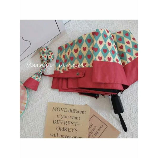 1 pc Rust-colored Automatic Umbrella - Unique, 8-Rib Folding Design, Durable 190T Umbrella Fabric, Lightweight Plastic Handle Automatic Automatic