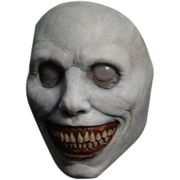 IC Halloween Masker Latex Halloween Masker Vuxna Skrämmande Halloween Latex Helmask 3D Skalle Hovedmaske 22x18x7cm Hvit (Ikke glødende)