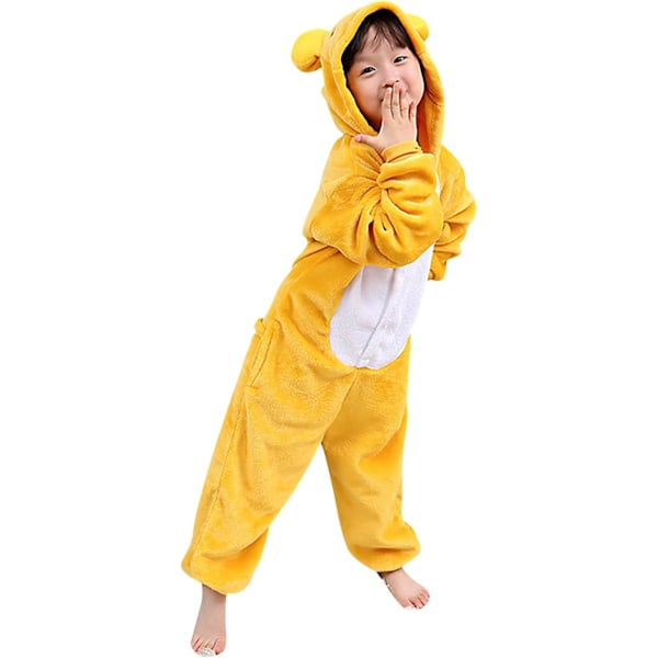 Barn/Unisex Fancy Dress Djurdräkt Onesie Pyjamas Jumpsuit Cosplay Kigurumi Jul Halloween Maskerad Bear 100