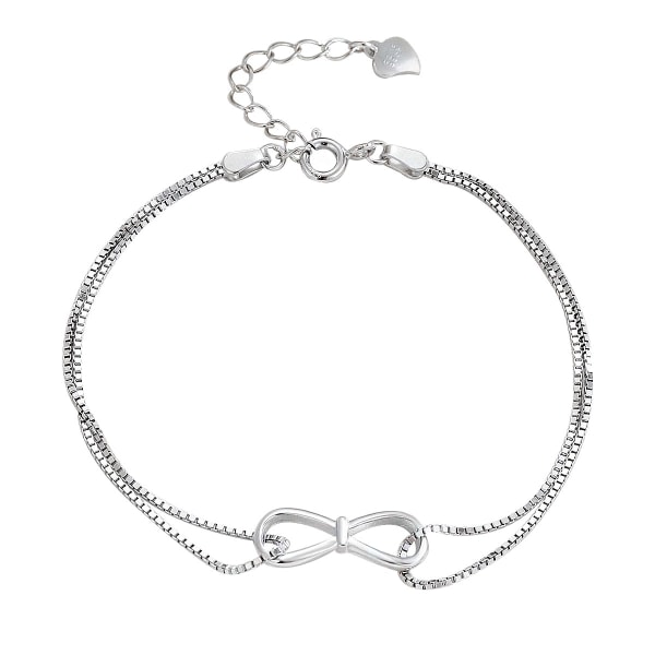 IC 925 sølv damarmbånd, enkelt skilt 8 armbånd for kvinner