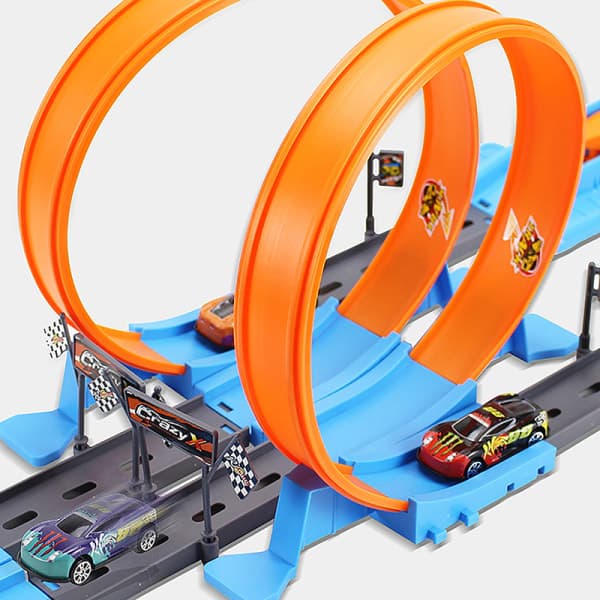Tee-se-itse-racing-leluradan Stunt Speed ​​Double Car Wheel Lahja A3
