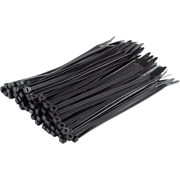 Pakke med 100 kabelbindere, sort, 200 x 4,8 mm