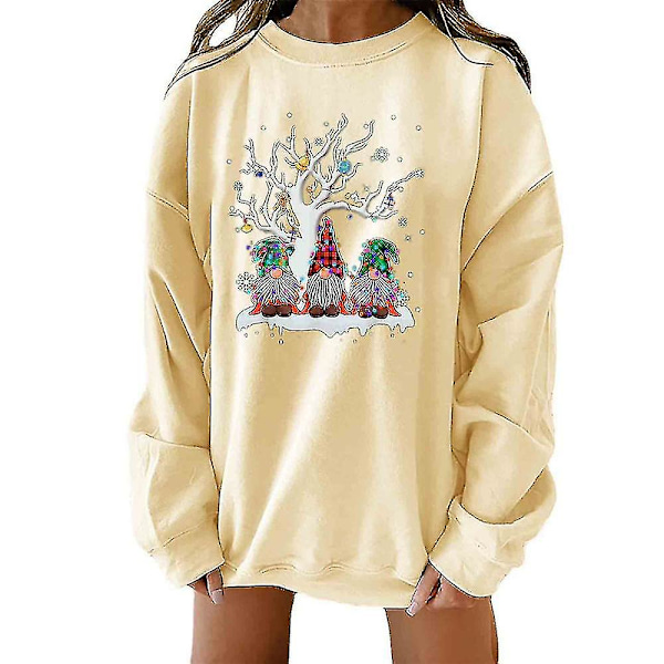 Christmas Oversized Genser Dame Julenisser Pullover Jumper Topp