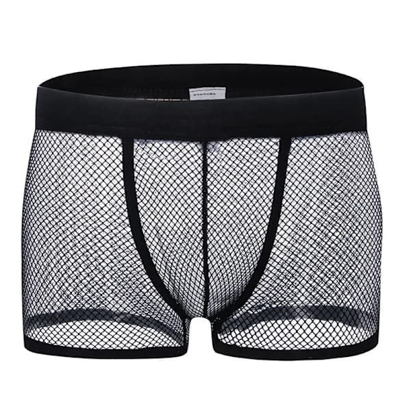 Men's Underwear Sexy Transparent Mesh Boxer Briefs