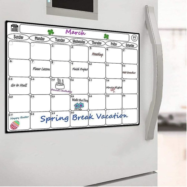 IC CNE Magnetisk Vittavla Kylskåpskalender Perfekt för Montering
