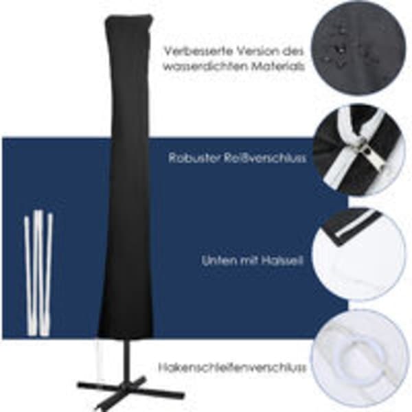 IC Parasol Cover Varmeresistent Cover, 190 cm, Sort