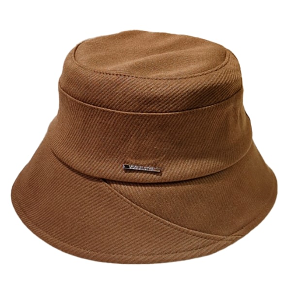 IC Bucket Hat för kvinnor Bomull Style Bucket Hat Unisex Trendig kaffe