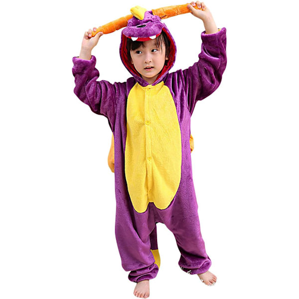 Lasten/Unisex Hieno Pukeutumis Eläin Asun Onesie Yöasu Pyjama Haalari Cosplay Kigurumi Joulu Halloween Hieno Pukeutumis Dragon 120