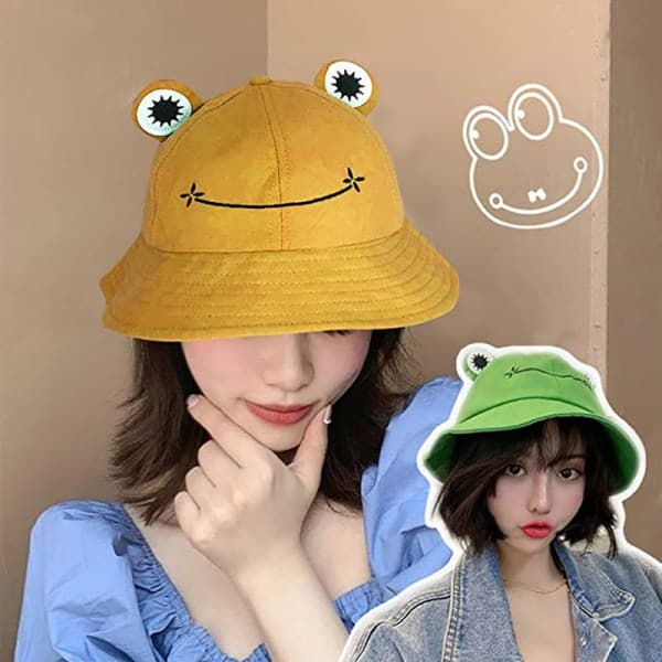 IC Bucket Hats Kvinners Bucket Hat Frog Solhatt Bucket Hat
