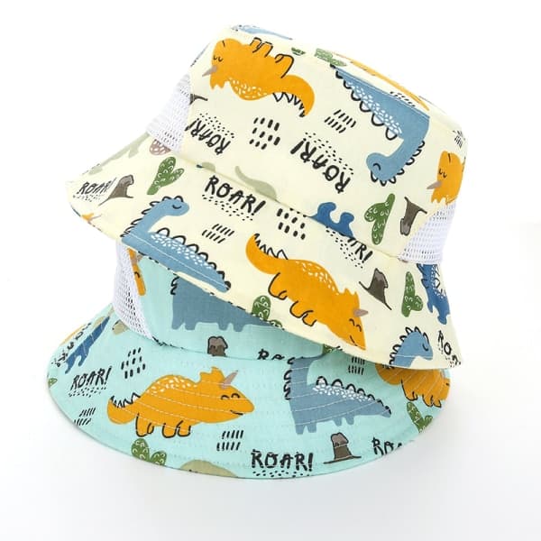 IC Barn sommerhat Tegnede print Mesh Bucket Hats UV-beskyttelse 01