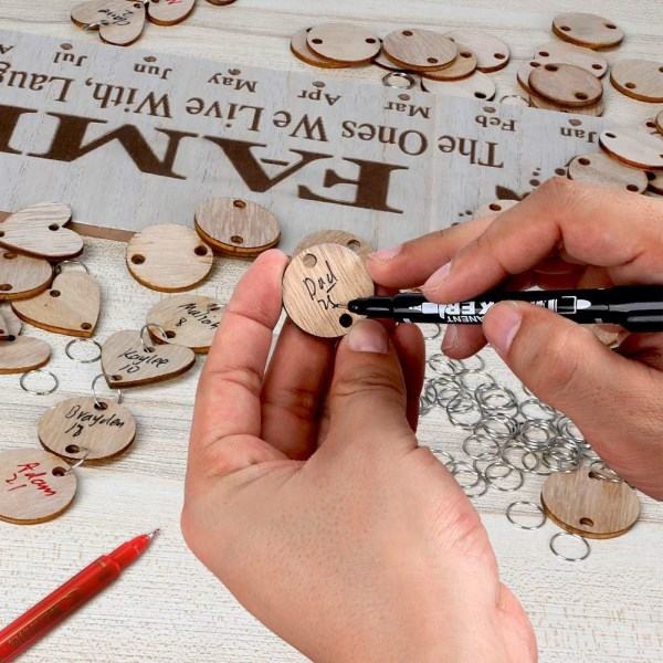 IC-lahjapöytä äidille/mummoille/isälle tyttäreltä/pojalta - DIY Puinen Perheen Syntymäpäivämuistutuskalenteri Seinälle, 100 Keep-tunnisteella