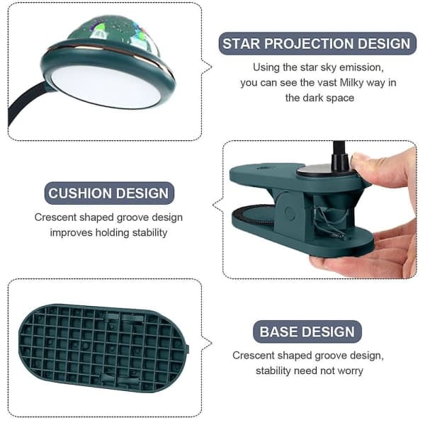 IC 360 Svanehals Senglampe Touch Dimbar Leselampe Projektor