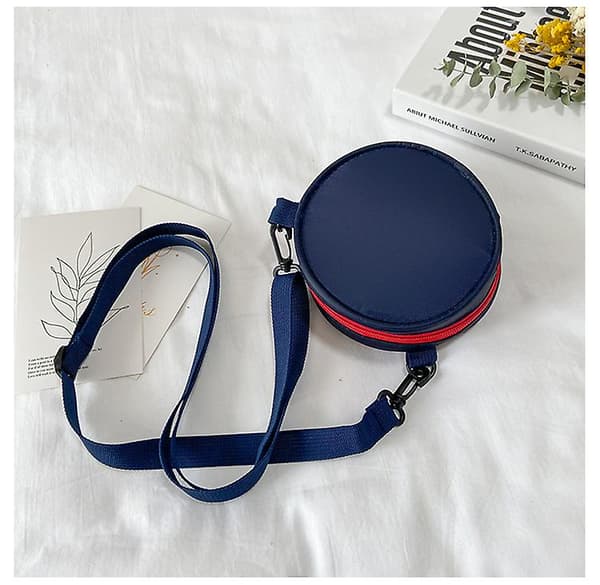 Barn Spiderman Captain America Mini Messenger Bag Axelväska Rund Väska Present Sky Blue