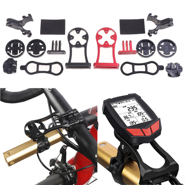 IC Sykkelstamforlengelsesbrakett for datamontering for GARMIN Edge GPS G Sort