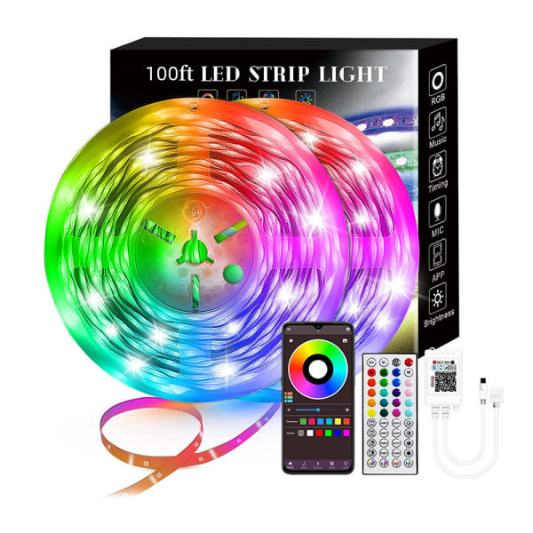 IC 20m LED-lys Bluetooth RGB-lys LED-stripelys
