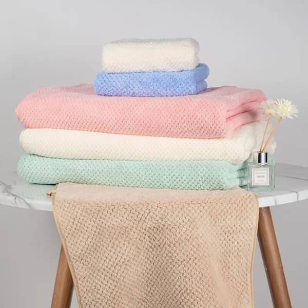 300GSM mikrofiber badehåndklædesæt - 140x70cm stor størrelse - Superblødt og absorberende - Grå