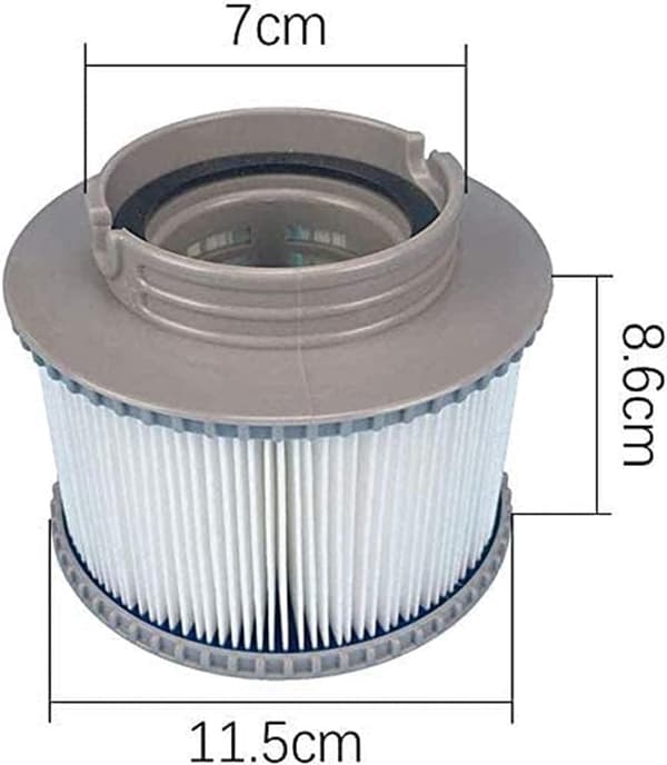 Erstatningsfilter til MSpa FD2089 - filterpatronpumpe til swimmingpool, termisk ubåd og spa - 4 stk.