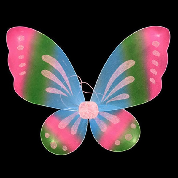 IC 1. Fairy Wings Butterfly Halloween Angel Wings Barndräkt Multicolor