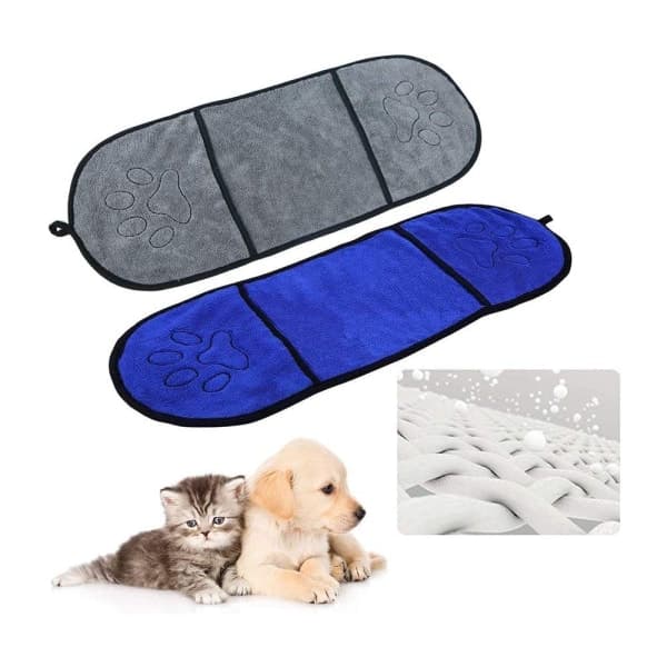 IC Mikrofiber Hundebadhåndkle 2-pakning Hundhåndkle