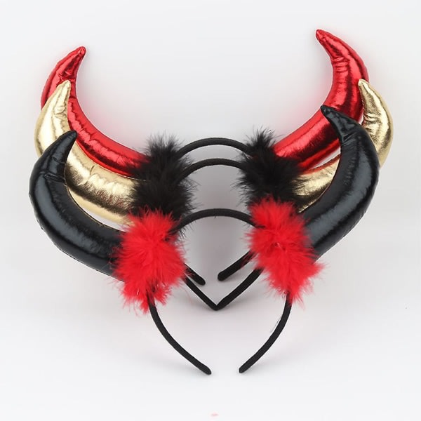 Gothic Ox Horns Huvudbonad Devil Horns Pannband Halloween julkostym