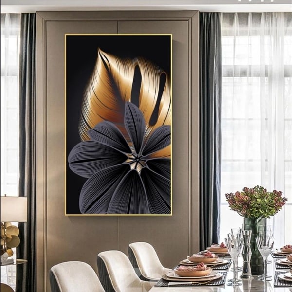 IC NOE Luxury Poster Canvas - Väggbilder/Gyllene Svart
