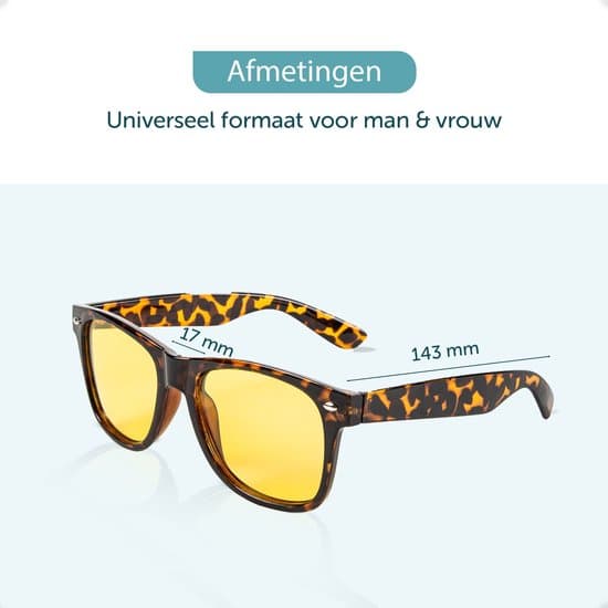 Nattesynsbriller Anti-genskin Gule Linser, Blå Lys Blokerende Computerbriller til Mænd Kvinder, Klassisk Leopardstel