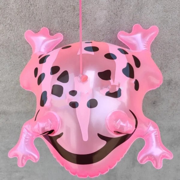 IC Glowing uppblåsbar grön studsande groda Padda Ballong Jungle Anima 9