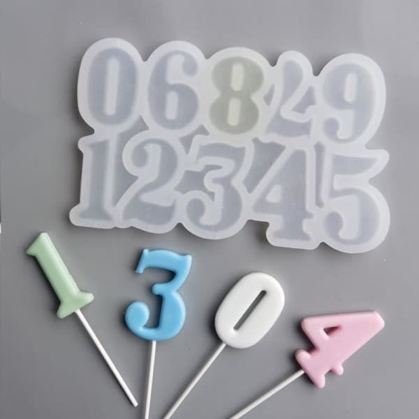 IC Numerisk formet modellering DIY slikkepind silikone slik kage dekoration 1