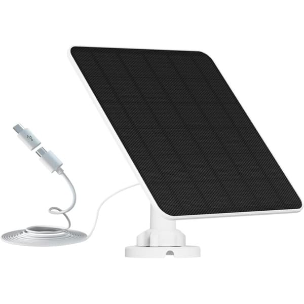 6W USB Solpanel för säkerhetskamera med 3m kabel Kompatibel med övervakningskamera DC 5V Uppladdningsbar