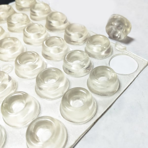 12 stk klare selvklebende propper gummidempere buffer skap