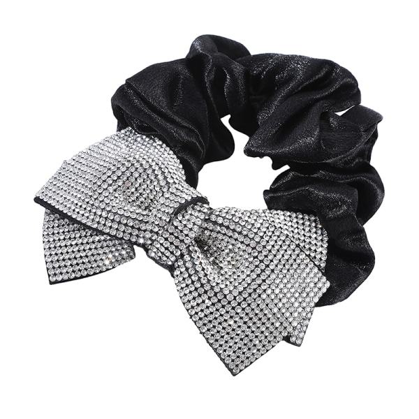IC Rhinestones hårbågar Scrunchies Knyter Rep Elastiska gummiband A3