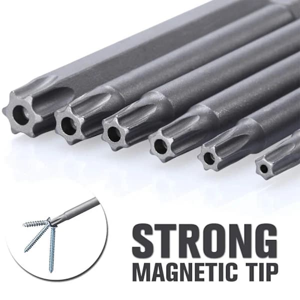 11 pcs Torx Screwdriver Bits Set Hex Security Magnetic Head 50 100mm Extra Long 12pcs 50mm 12pcs 50mm
