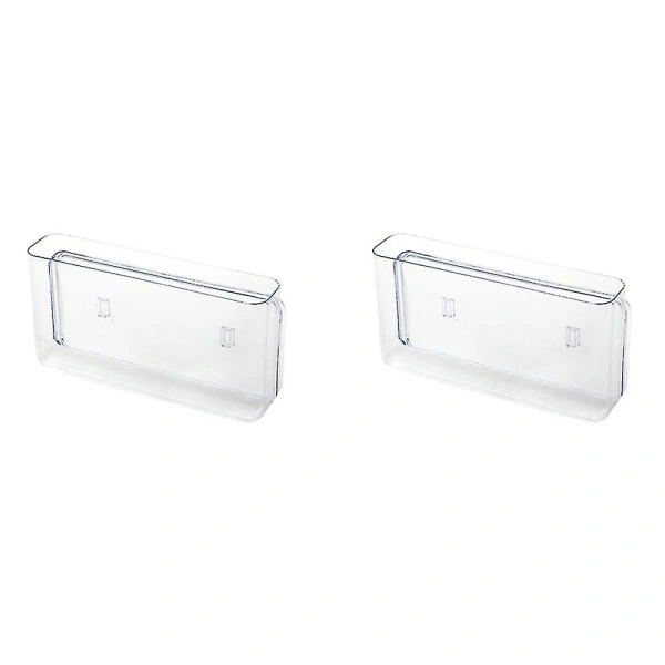 2 pcs Storage Boxes Transparent Office Supplies Wall Mounted Shelf