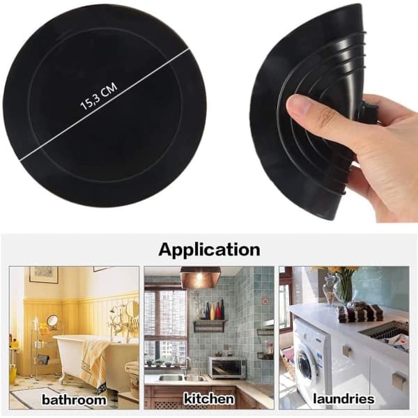 IC Badkarspropp Silikondiskpropp Köksdiskpropp 15,3 CM diameter för kök, badrum och tvätt Universal avloppspropp (1st, gul)