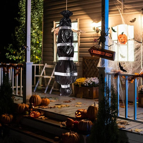 IC Halloween-dekorationer Døde offer rekvisitter med pumpe, halloween-dekorationer udendørs Oppustelig skræmmende falsk lig i taske skræmmende spøgelseshusdekor