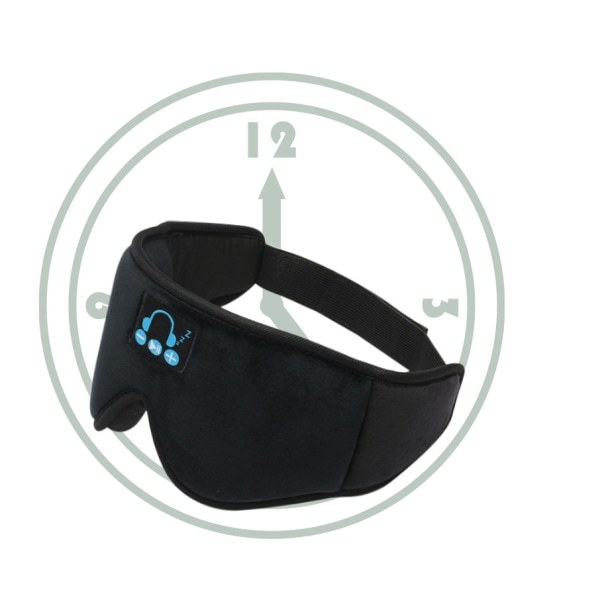IC 3D-forbedret Bluetooth-søvnmaske for kvinner (svart)