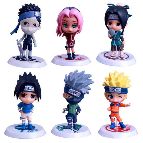 IC 6 stk/ sæt Naruto Shippuden Anime Actionfigurer Model PVC-statuette