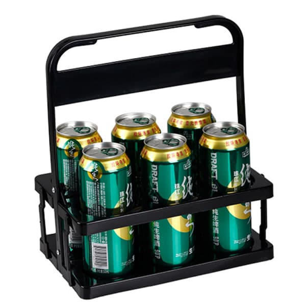 IC Sammenklappelig 6-flaskeholder Drikkeholder Drikke Ølholder Rød