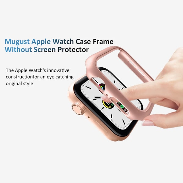 3 st hårt PC-fodral för Apple Watch 45 mm 41 mm 38 mm 42 mm 40 mm 44 mm Matt Bumper Case Ram för iWatch SE 9 8 7 6 5 4 3 2 3pcs 44MM Series SE 6 5 4
