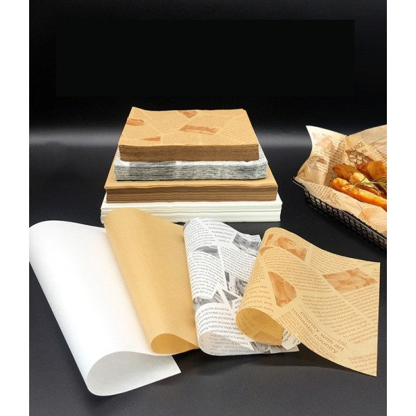 IC Airfryer Bagepapir 100 stk Olie-absorberende ark Flere størrelser Bagepapir 15*15cm