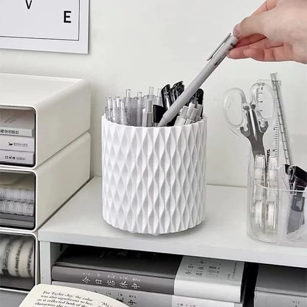 360° Rotating Makeup Organizer - Desk Organizer - Vanity Organizer with 5 Compartments