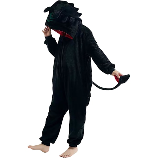 Barn/Unisex Fancy Dress Dyre Kostyme Onesie Pyjamas Jumpsuit Cosplay Kigurumi Jul Halloween Fancy Dress Toothless 120