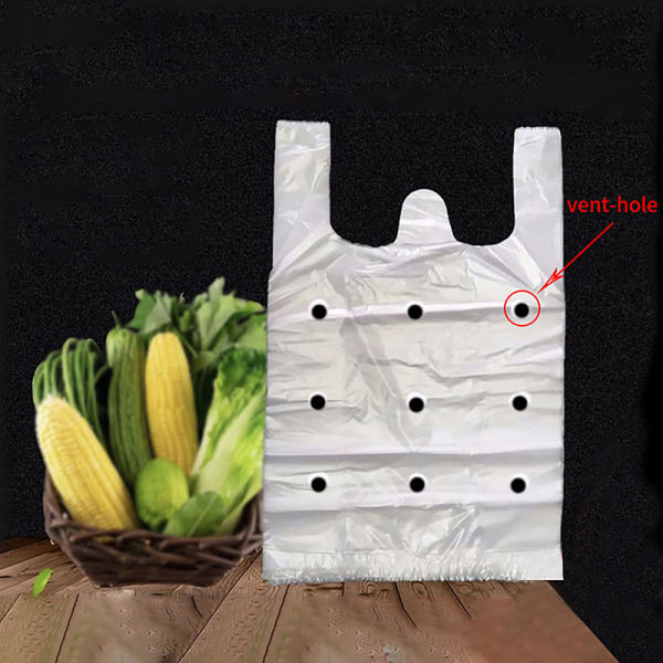 IC Carry-Out Plastpåse-Vit T-shirtväska Innovativ andas p XL