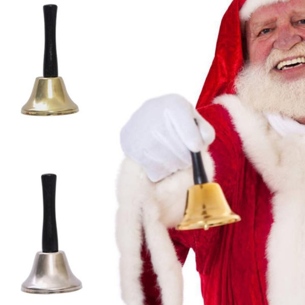 IC 1:a jultomte skramla jul handklocka middagsfest butik H guld