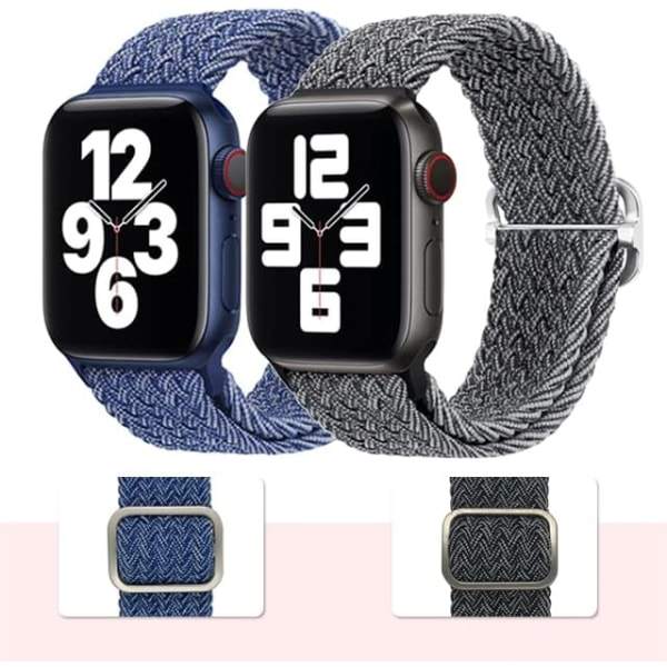 IC Watch-band kompatibelt med Apple Watch 42MM 44MM 45MM 49MM, /8/SE/7/6/5/4/3/2/1 - 2-pack Besök SAFEMORE Store